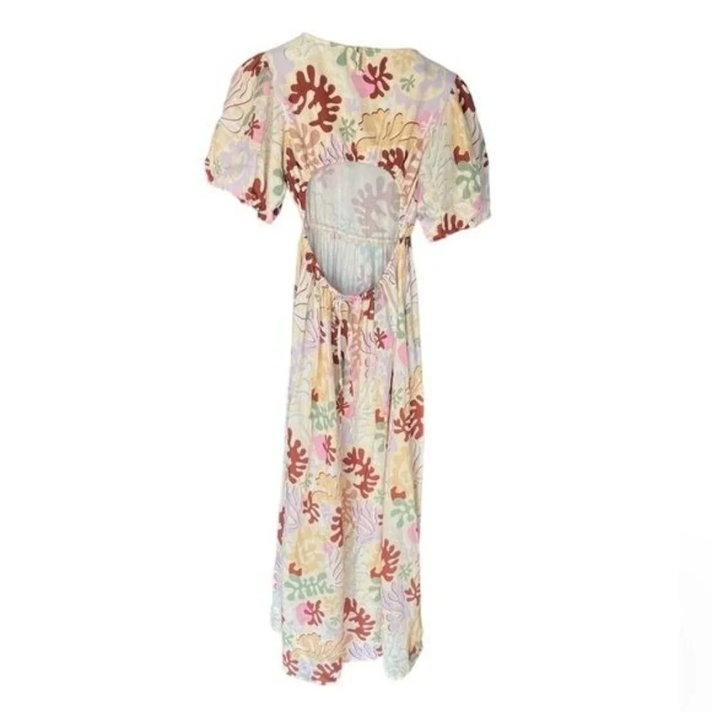Beach Riot Maxi Linen Weston Dress in Desert Succulent - Size Medium - Picture 4 of 8